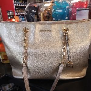 Michael kors gold tote